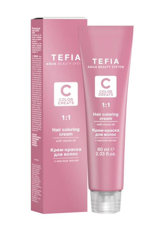  Tefia, Крем-краска для волос с маслом монои «Color Creats»