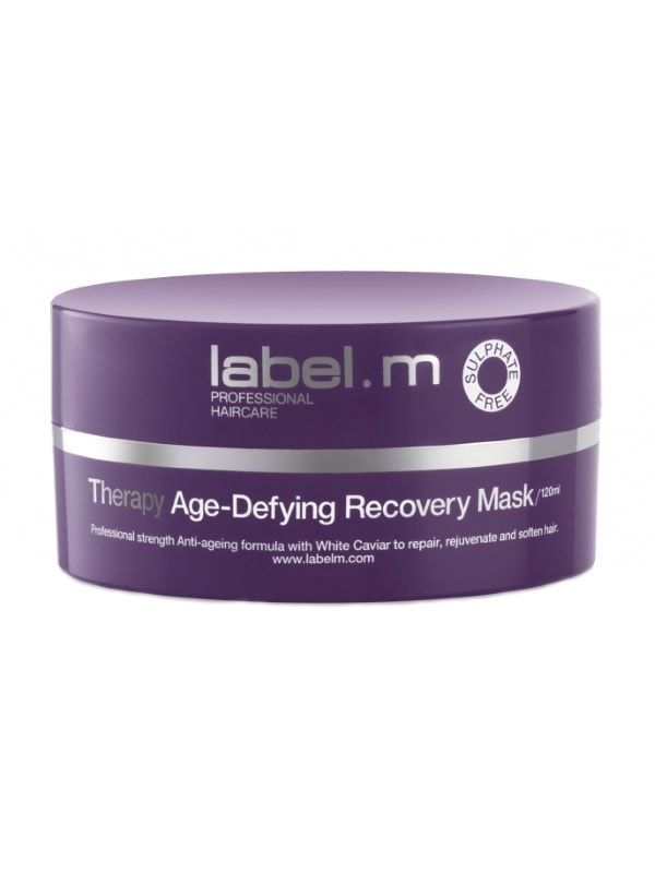 Маска лейбл. Label.m Therapy age-Defying Recovery Mask. Лейбл маска для волос. Label.m Therapy маска восстанавливающая омолаживающая терапия для волос. Маска для волос лейбл фиолетовая.